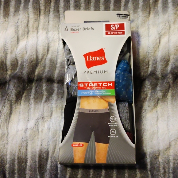 Hanes Other - Hanes Premium Men's Stretch Long Leg Boxer Briefs